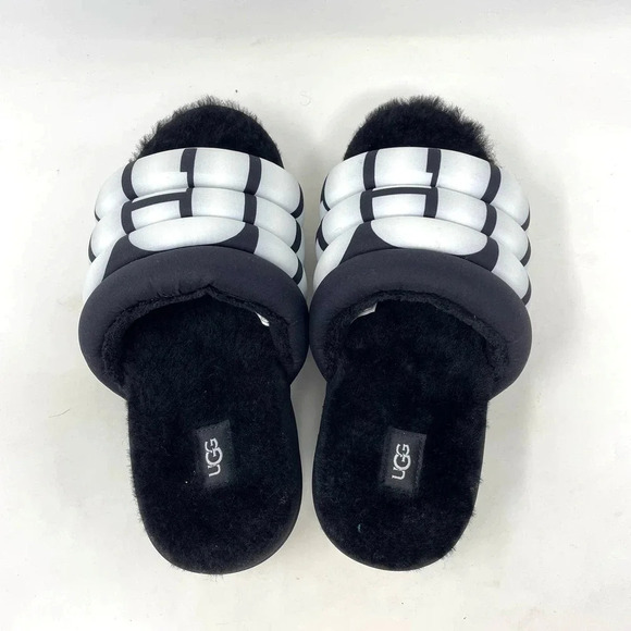 UGG‎ Maxi Genuine Shearling Lined Sandal Black Size US 9 - Picture 5 of 7